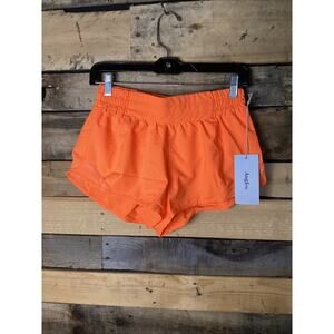Augiris Athletic Running Shorts w/Mesh Liner, Orange, Size 6